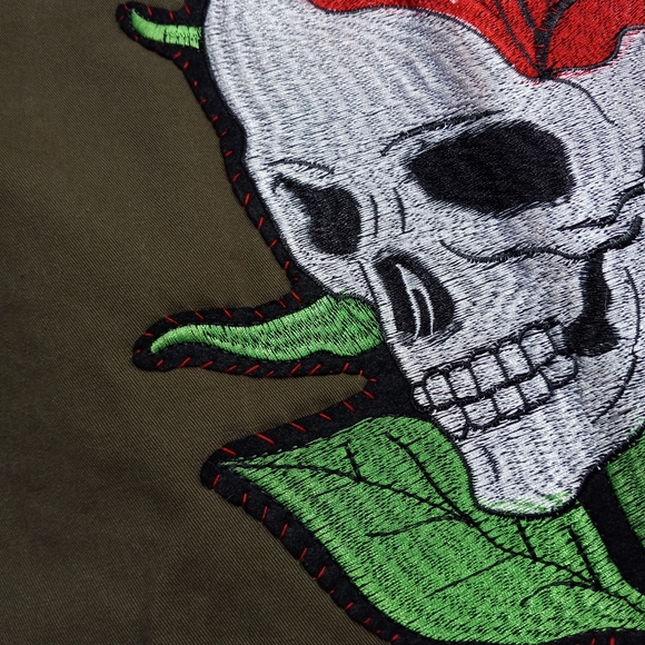 SOLD @MARKET BONE IN Iron fist custom WIPs by Rage Jackets! OOAK punk/goth - Picture 10 of 15